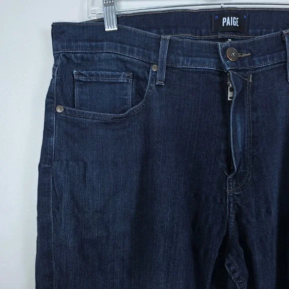Paige Federal Men's Jeans Size 36 Dark Wash Denim Made in USA - Picture 6 of 9